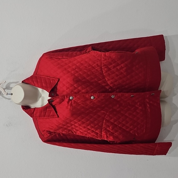 Christopher & Bank Jacket Red Trech Coat Size XL, Quilted. Lightweight - Picture 1 of 11